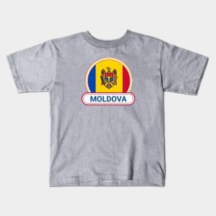 Moldova Country Badge - Moldova Flag Kids T-Shirt